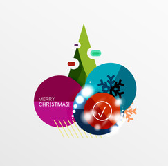 Christmas and New Year sale sticker templates