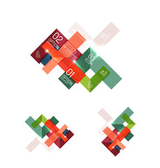 Abstract paper geometric infographic templates