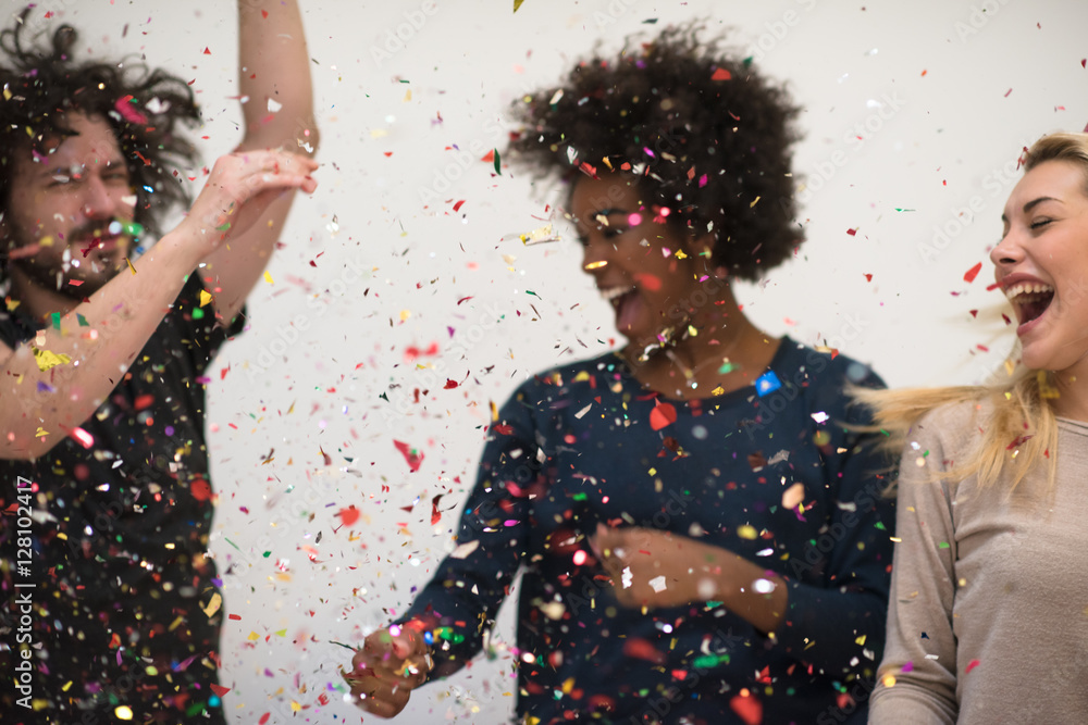 Wall mural confetti party