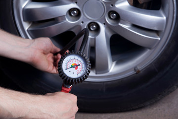 inflating the wheels