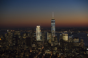 Fototapeta na wymiar United states of america, new york city, cityscape at night