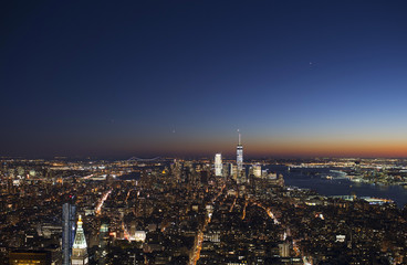 Fototapeta premium United states of america, new york city, cityscape at night