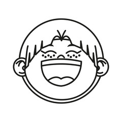 Kid cartoon icon. Childhood little people and person theme. Isolated design. Vector illustration