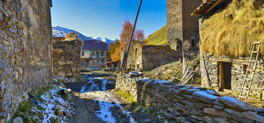 street in the small mountain village