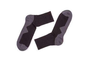 Pair of socks on a white background