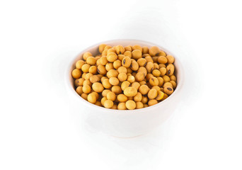 soybean on white background