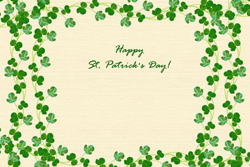 green clover leaves. St.Patrick 's Day. trefoil