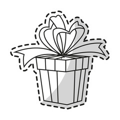 Gift icon. Happy birthday celebration decoration and party theme. Isolated design. Vector illustration