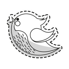 Bird cartoon icon. Animal cute adorable and creature theme. Isolated design. Vector illustration
