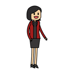 Businesswoman icon. Business businesspeople and businessperson theme. Isolated design. Vector illustration