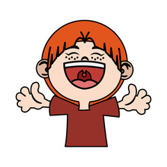 Kid cartoon icon. Childhood little people and person theme. Isolated design. Vector illustration