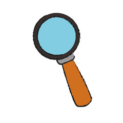 Lupe tool icon. Search magnifying glass zoom and lens heme. Isolated design. Vector illustration