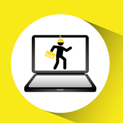 under construction web page worker tool box vector illustration eps 10