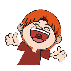 Kid cartoon icon. Childhood little people and person theme. Isolated design. Vector illustration