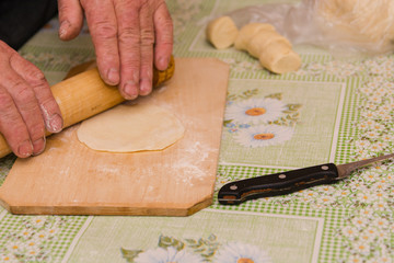 dough on a table