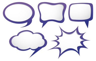 Different design of speech bubbles