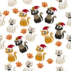pattern with cute cats