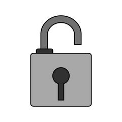 Padlock icon. Security system warning protection and danger theme. Isolated design. Vector illustration