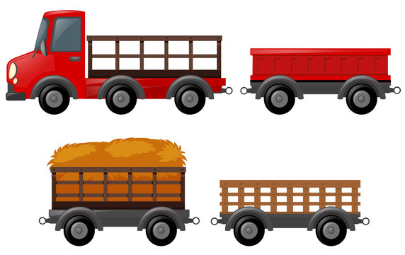 Pick up truck and different design of carts
