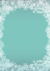 Snow flakes wallpaper background | winter blue illustration of Christmas celebration