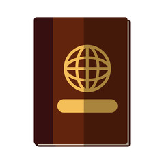 Passport icon. Travel trip vacation and tourism theme. Isolated design. Vector illustration