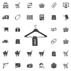 Obraz premium Hanger vector icon on the white background