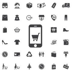 e-commerce icon on the white background