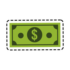 Bill icon. Money financial item commerce and market theme. Isolated design. Vector illustration