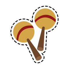 Maraca icon. Instrument music sound and musical theme. Isolated design. Vector illustration