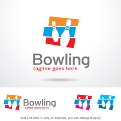 Bowling Logo Template Design Vector 