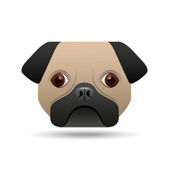 pug dog puppy face icon design vector illustration eps 10