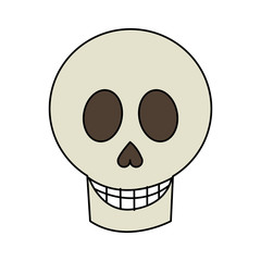 skull icon. Mexican culture landmark and latin theme. Isolated design. Vector illustration