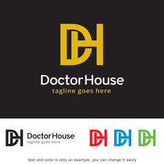 Letter D and H Logo Template Design Vector 