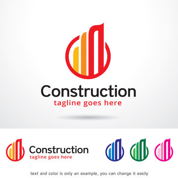 Abstract Circle Construction Logo Template Design Vector 