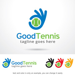 Good Tennis Logo Template Design Vector 