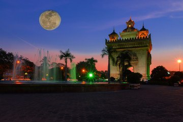 Patuxai arch in Vientiane, Lao