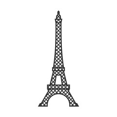 Fototapeta na wymiar Eiffel tower isolated. Paris attractions. Landmark of France on