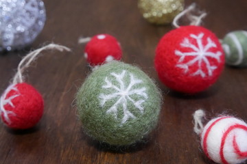 Felt made Christmas ornaments