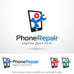 Phone Repair Logo Template Design Vector