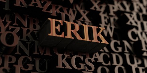 Erik - Wooden 3D rendered letters/message.  Can be used for an online banner ad or a print postcard.