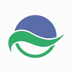 Wave in circle logo design, wave logo design, logo design, logo vector