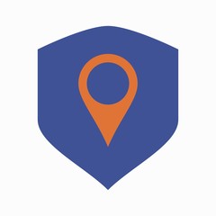 Pin location logo design