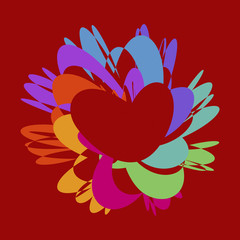 Abstract love heart