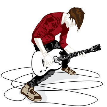 recommend clip art: man play guitar
