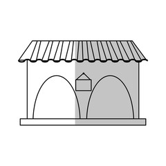 building icon. Mexican culture landmark and latin theme. Isolated design. Vector illustration