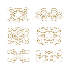 Vector calligraphy elements.