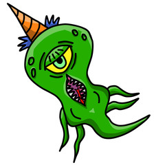 Strange Green Alien or monster