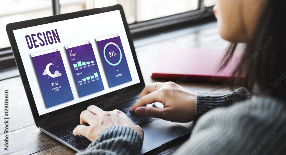 Poster design layout mobile interface concept