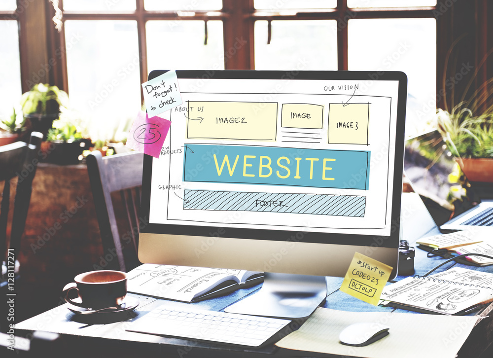 Wall mural website homepage responsive design ideas concept