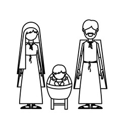 Holy family icon. Nativity merry christmas season and decoration theme. Isolated design. Vector illustration